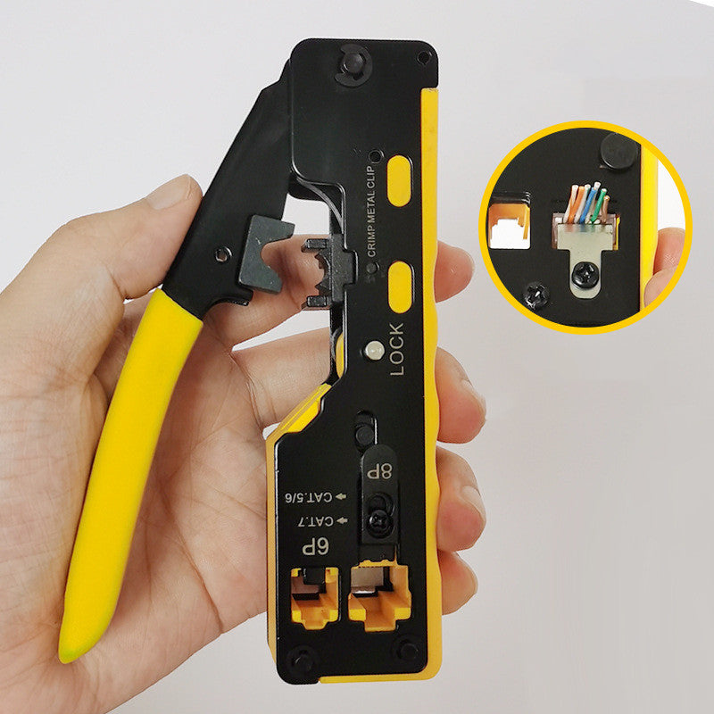 RJ45 Network Crimper & Cable Stripping Plier Stripper | Networking Tools | Cat6/Cat5e/Cat5 RJ11 RJ12 Connector Tool