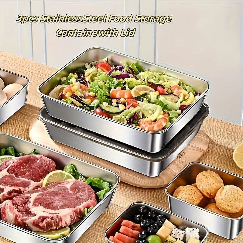 Stainless Steel Sealed Food Storage Box For Grains And Dried Fruits, Kitchen Storage, Refrigerated Sealed Storage Box