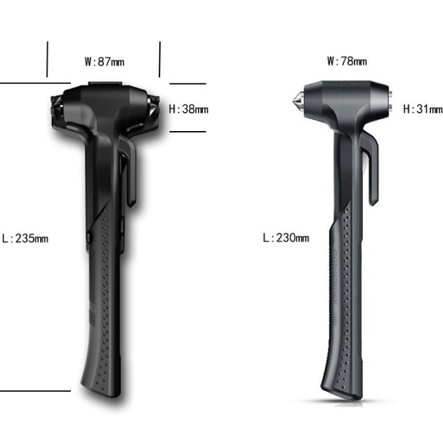 Fire Protection Emergency Window Breaker Safety Hammer with Seatbelt Cutter