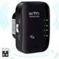 WiFi Extender Booster, WiFi Repeater Range Covers With Ethernet Port, WiFi Signal Extender Range Repeater Mini 2.4G Portable Booster Internet Amplifier UK Plug 300Mbps Black