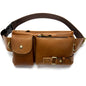 Genuine Leather Men’s Waist & Crossbody Bag – Retro Soft Cowhide Sling Bag