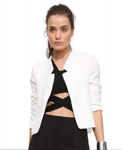 Women’s Short Blazer Jacket – Slim Fit Office & Smart Casual Coat