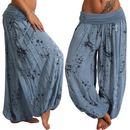 Women’s High Waist Wide Leg Trousers – Soft Cotton Blend Pants