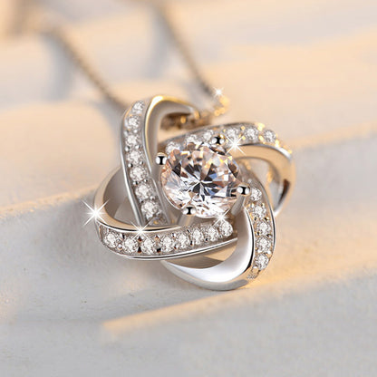 925 Sterling Silver Forever Heart Necklace for Women – AAA Zircon Lab Diamond Pendant | Luxury Wedding & Anniversary Gift UK