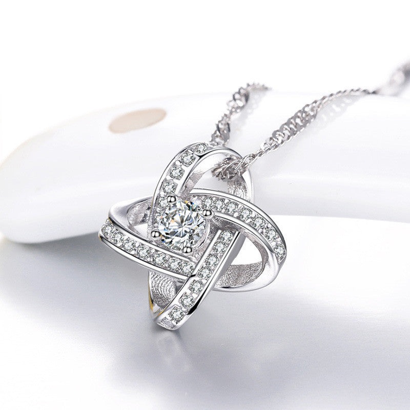 925 Sterling Silver Forever Heart Necklace for Women – AAA Zircon Lab Diamond Pendant | Luxury Wedding & Anniversary Gift UK