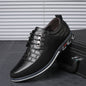 Men's Casual Leather Shoes | British Style Microfiber Low Top | Casual Shoes