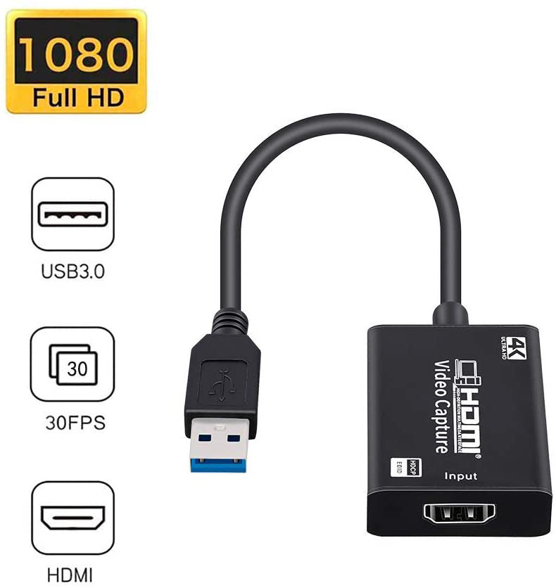USB Flash Drives HDMI Capture Card 1080P Game Live Streaming HDMI to USB Video Grabber