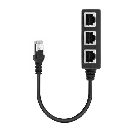 RJ45 Network Splitter Adapter 1 Male to 3 Female CAT6 LAN | Networking Tools | Ethernet Cable Connector