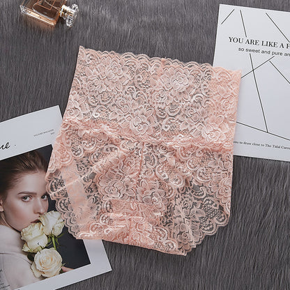 High Waist Lace Panties for Women – Sexy Stretch Nylon Briefs