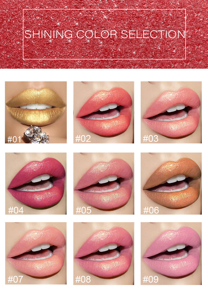 HANDAIYAN Metallic Lipstick – Shiny Pearlescent Colour Changing Lip Gloss, Long Lasting Hydrating Lipstick Makeup for Women