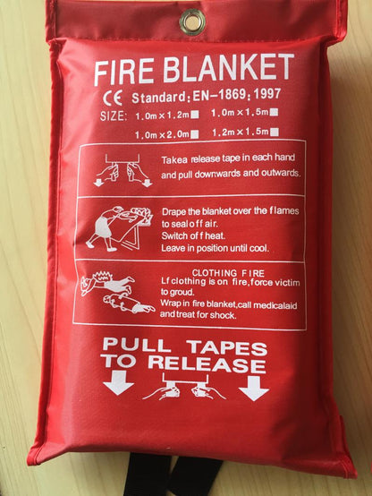 Fire Protection Glass Fibre Fire Fighting Blanket for Home Kitchen Safety