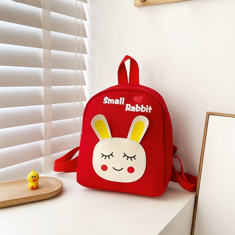 Cute Cartoon Canvas Backpack for Girls – Lightweight Kids School Bag