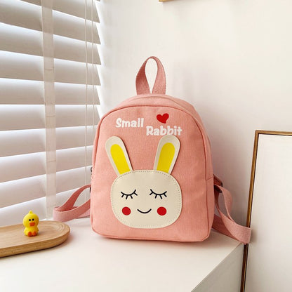 Cute Cartoon Canvas Backpack for Girls – Lightweight Kids School Bag
