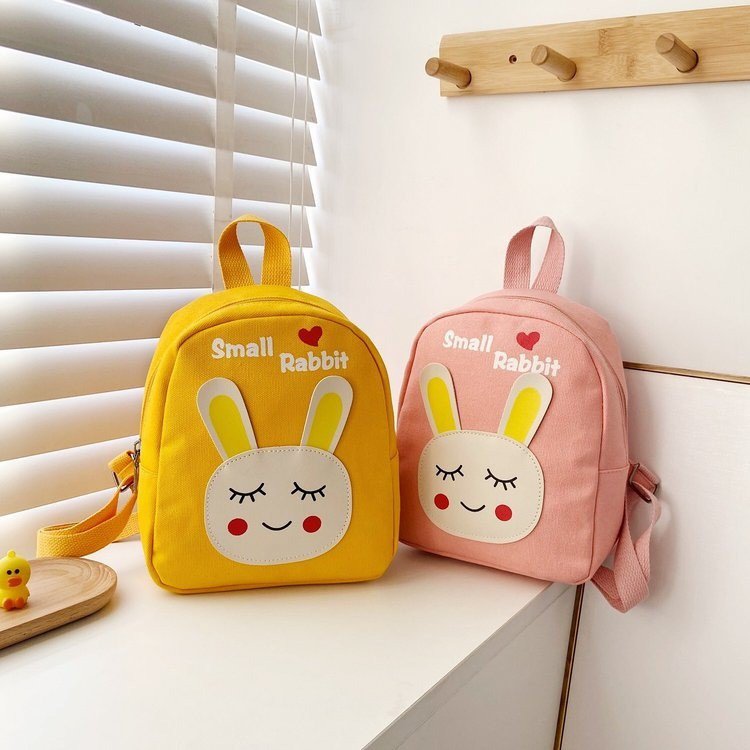 Cute Cartoon Canvas Backpack for Girls – Lightweight Kids School Bag