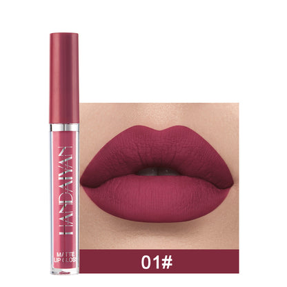 HANDAIYAN Matte Liquid Lipstick – Non-Stick Cup Long Lasting Lip Gloss, Waterproof Non-Fading Lip Colour for Women