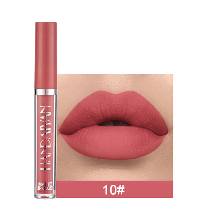 HANDAIYAN Matte Liquid Lipstick – Non-Stick Cup Long Lasting Lip Gloss, Waterproof Non-Fading Lip Colour for Women