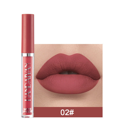 HANDAIYAN Matte Liquid Lipstick – Non-Stick Cup Long Lasting Lip Gloss, Waterproof Non-Fading Lip Colour for Women