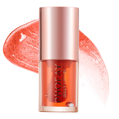 PHOFAY Jelly Lip Oil – Ultra Moisturizing Hydrating Lip Gloss, Non-Sticky Nourishing Lip Care Gloss for Women