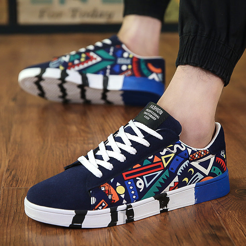 Men’s Suede Stitch Casual Trainers – Lightweight Lace-Up Everyday Shoes with Rubber Sole