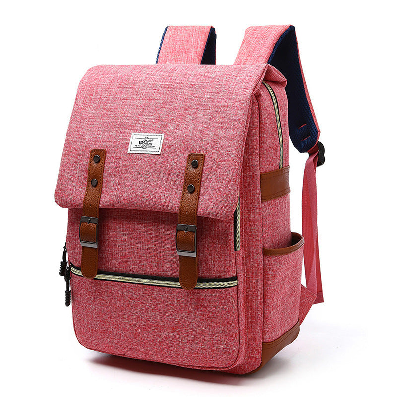 Vintage Canvas Laptop Backpack with USB Charging – Travel & School Bag