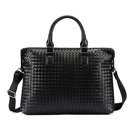 Men’s PU Leather Business Briefcase – Large Laptop Work Tote Bag