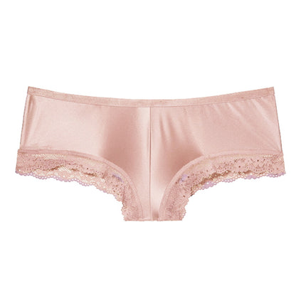 Sexy Lace Trim Panties for Women – Lightweight Silk-Feel Briefs