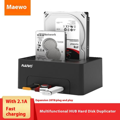HDD Enclosures Dual Disk SATA Hard Drive Dock Cloner 2.5 & 3.5 Inch Offline Copy Station