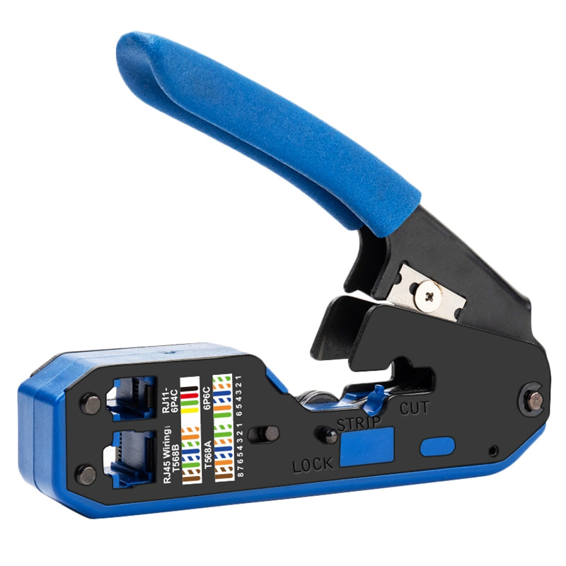 RJ45 Network Crimper & Cable Stripping Plier Stripper | Networking Tools | Cat6/Cat5e/Cat5 RJ11 RJ12 Connector Tool