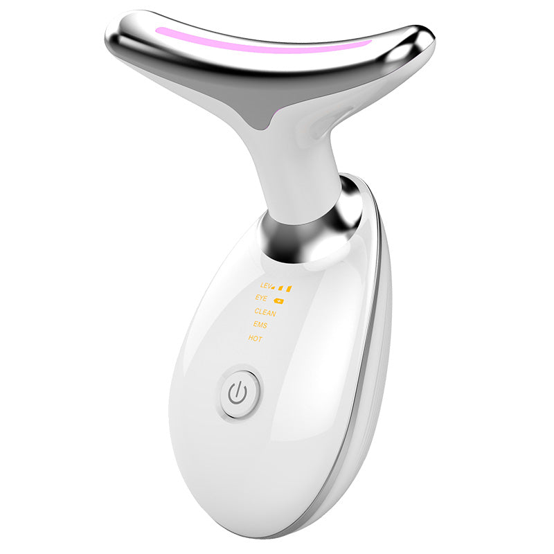 EMS Thermal Neck Lifting Massager with LED Light Therapy – Electric Microcurrent Wrinkle Remover
