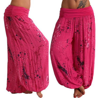 Women’s High Waist Wide Leg Trousers – Soft Cotton Blend Pants
