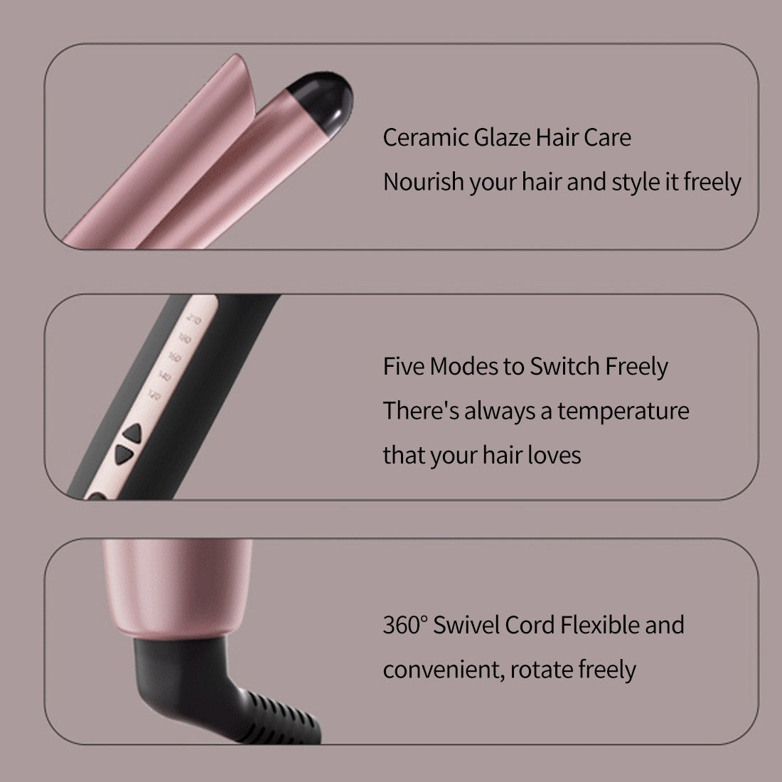 Fast Heating Curling Wand 38mm Hair Curler Large Barrel Curling For Long Hair UK