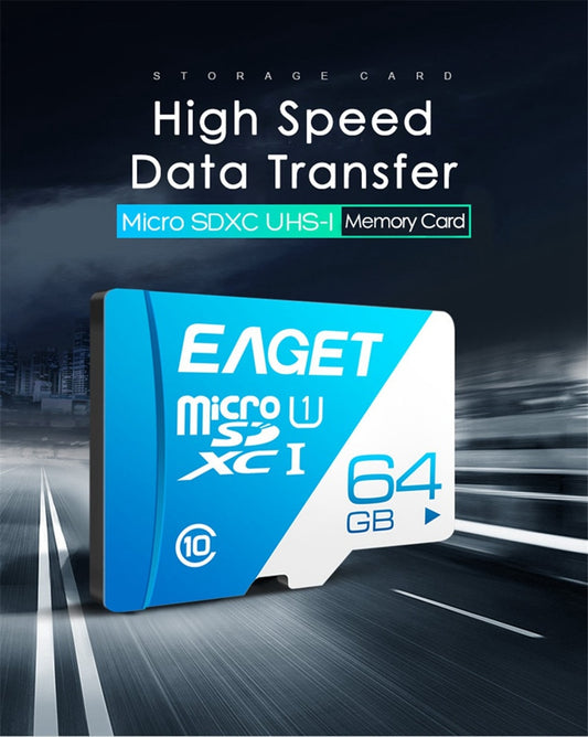 Memory Cards EAGET T1 Micro SD Card 16GB 32GB 64GB 128GB Class 10 UHS-I TF Card for Smartphone & Camera Storage Devices