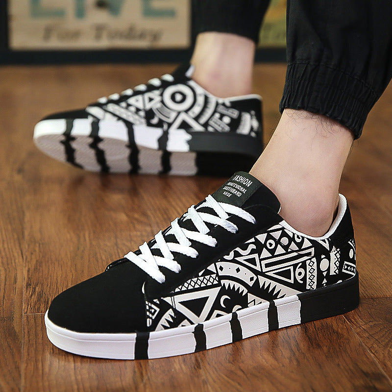 Men’s Suede Stitch Casual Trainers – Lightweight Lace-Up Everyday Shoes with Rubber Sole