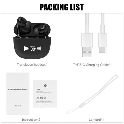 Translator Earbuds Online Two-Way Translation Earbuds BT 5.3 Headphones