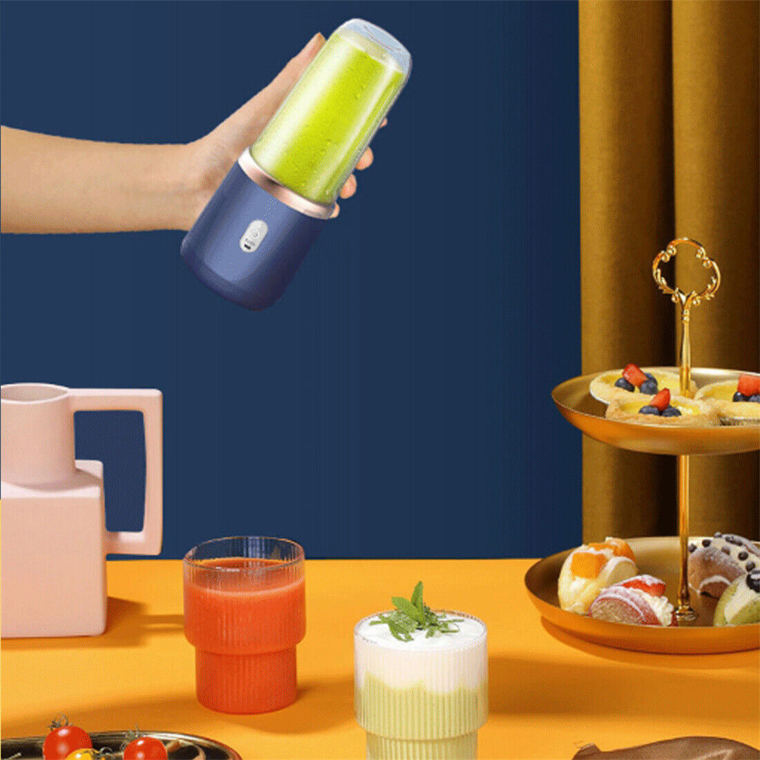 Electric Juice Maker Portable Blender Smoothie Mini Juicer Fruit Machine 400ml