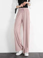 Women’s Ice Silk Wide Leg Trousers – Cotton Linen Lightweight Summer Pants