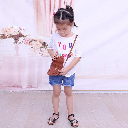 Cute Fox Tassel PU Crossbody Bag for Girls – Small Kids Shoulder Bag
