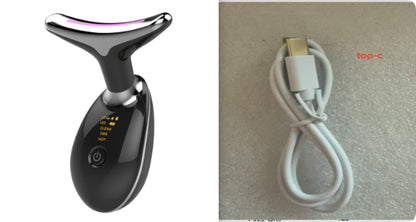 EMS Thermal Neck Lifting Massager with LED Light Therapy – Electric Microcurrent Wrinkle Remover