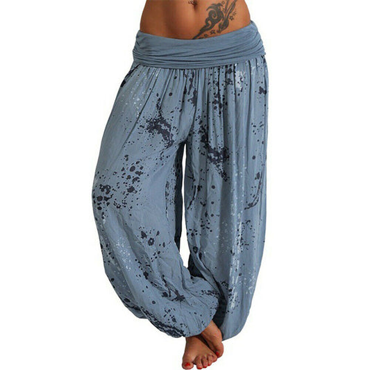 Women’s High Waist Wide Leg Trousers – Soft Cotton Blend Pants