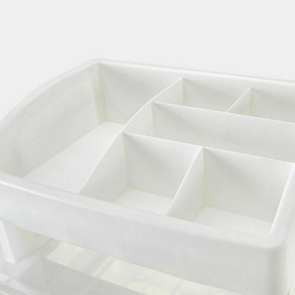 4 Tiers Makeup Storage Clear Box Desktop Cosmetic Stationery Drawers Organizer
