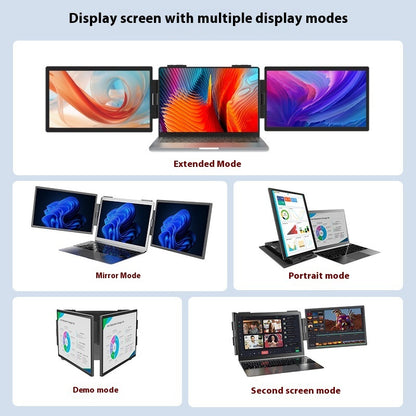 14 Inch Dual-Screen Portable Monitor 1080P IPS | USB-C HDMI External Display for Laptop | Laptops