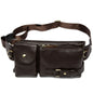 Genuine Leather Men’s Waist & Crossbody Bag – Retro Soft Cowhide Sling Bag