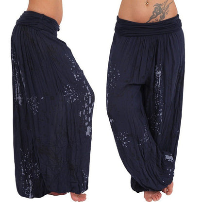 Women’s High Waist Wide Leg Trousers – Soft Cotton Blend Pants