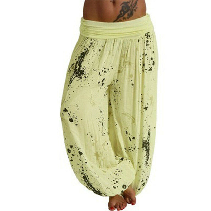 Women’s High Waist Wide Leg Trousers – Soft Cotton Blend Pants