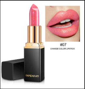 HANDAIYAN Metallic Lipstick – Shiny Pearlescent Colour Changing Lip Gloss, Long Lasting Hydrating Lipstick Makeup for Women
