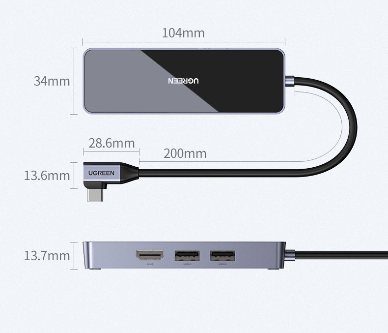 Cm350 Multi-Function Network Adapter 4-in-1 HDMI + Gigabit Ethernet + 2× USB 3.0 | Networking Tools | Branch Extender Converter