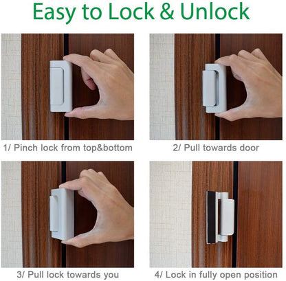 Child Safety Door Reinforced Lock 3 Inch Aluminum Alloy Night Bolt Door Intercom Security Guard