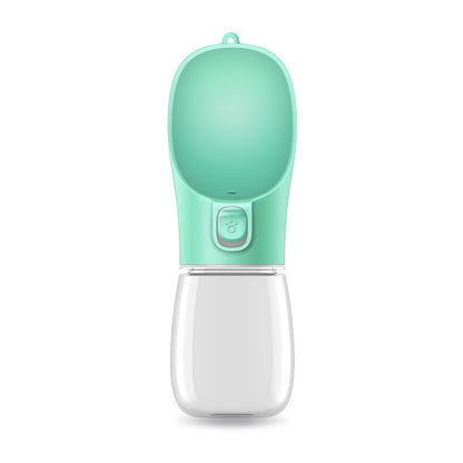 Portable Dog Water Bottle 800ml Leakproof Travel Dispenser with Foldable Bowl for Walking & Hiking