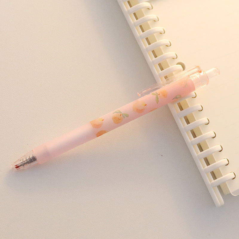 3D Pens Cute Peach Press Gel Pen Korean Kawaii Office & Stationery Writing Pen