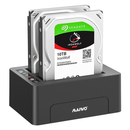 HDD Enclosures Dual Disk SATA Hard Drive Dock Cloner 2.5 & 3.5 Inch Offline Copy Station